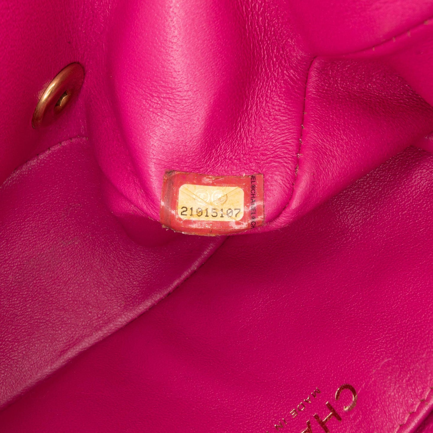 Chanel Mini Square Classic Lambskin Chevron Flap