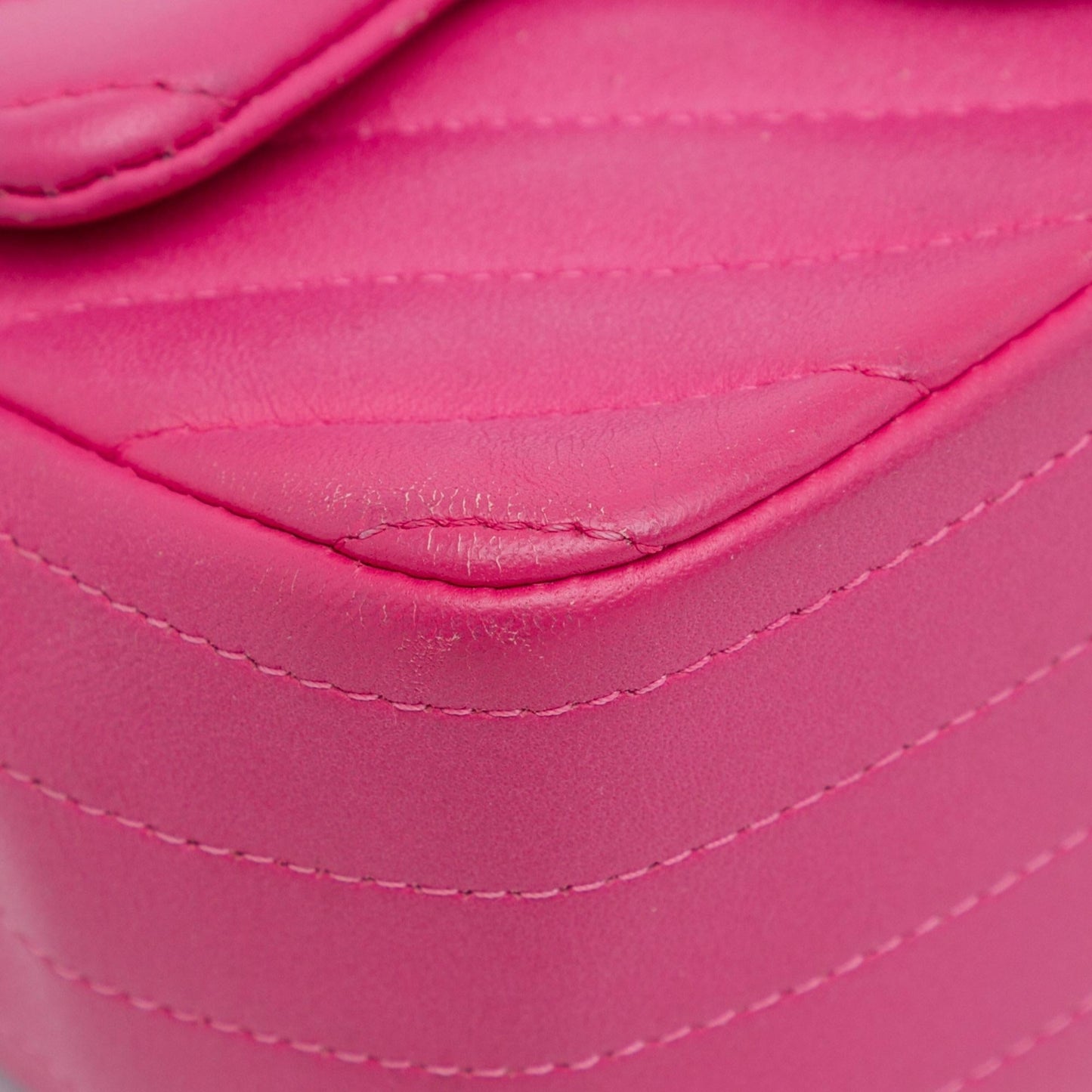 Chanel Mini Square Classic Lambskin Chevron Flap