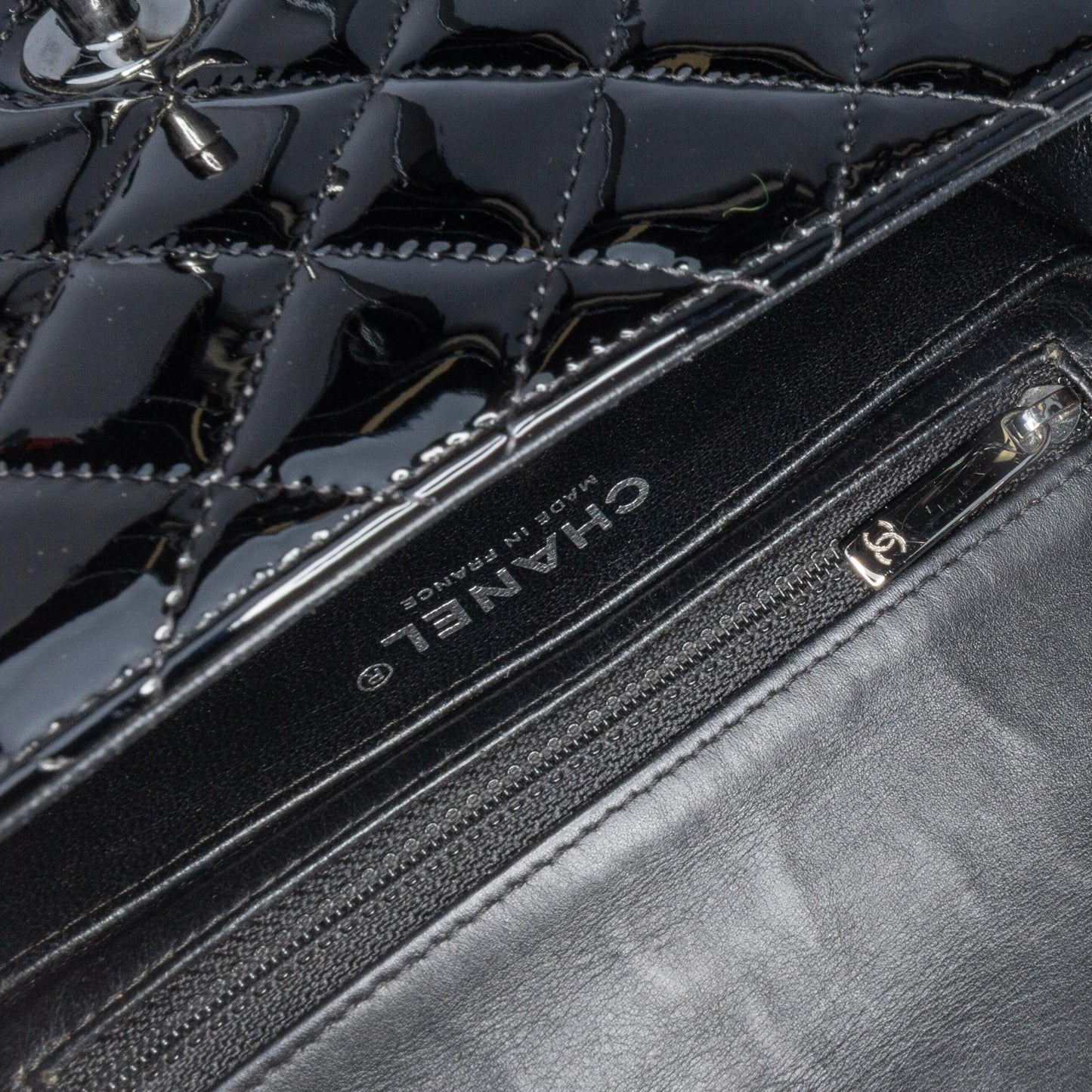 Chanel Mini Square Classic Patent Single Flap