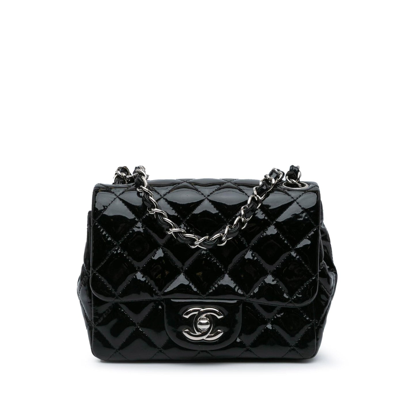 Chanel Mini Square Classic Patent Single Flap