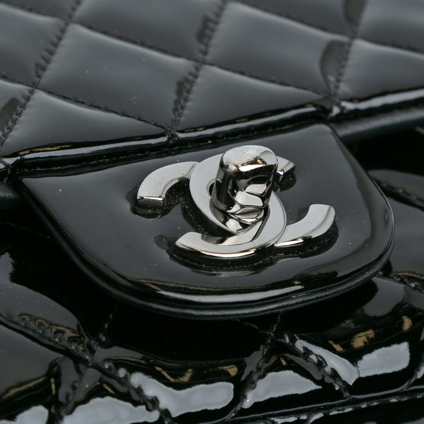 Chanel Mini Square Classic Patent Single Flap