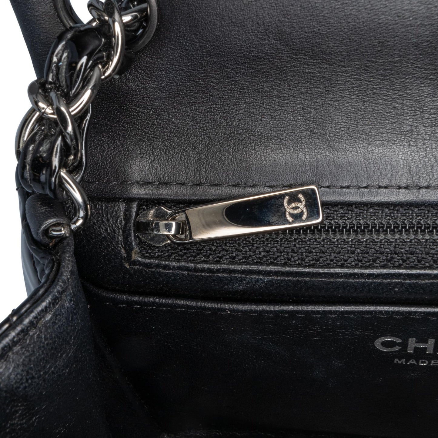 Chanel Mini Square Classic Patent Single Flap