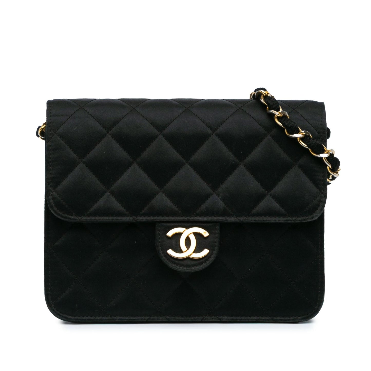 Chanel Mini Square Classic Satin Single Flap