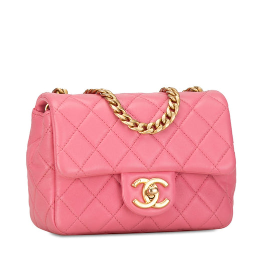 Chanel Mini Square Lambskin Pearl Samba Flap