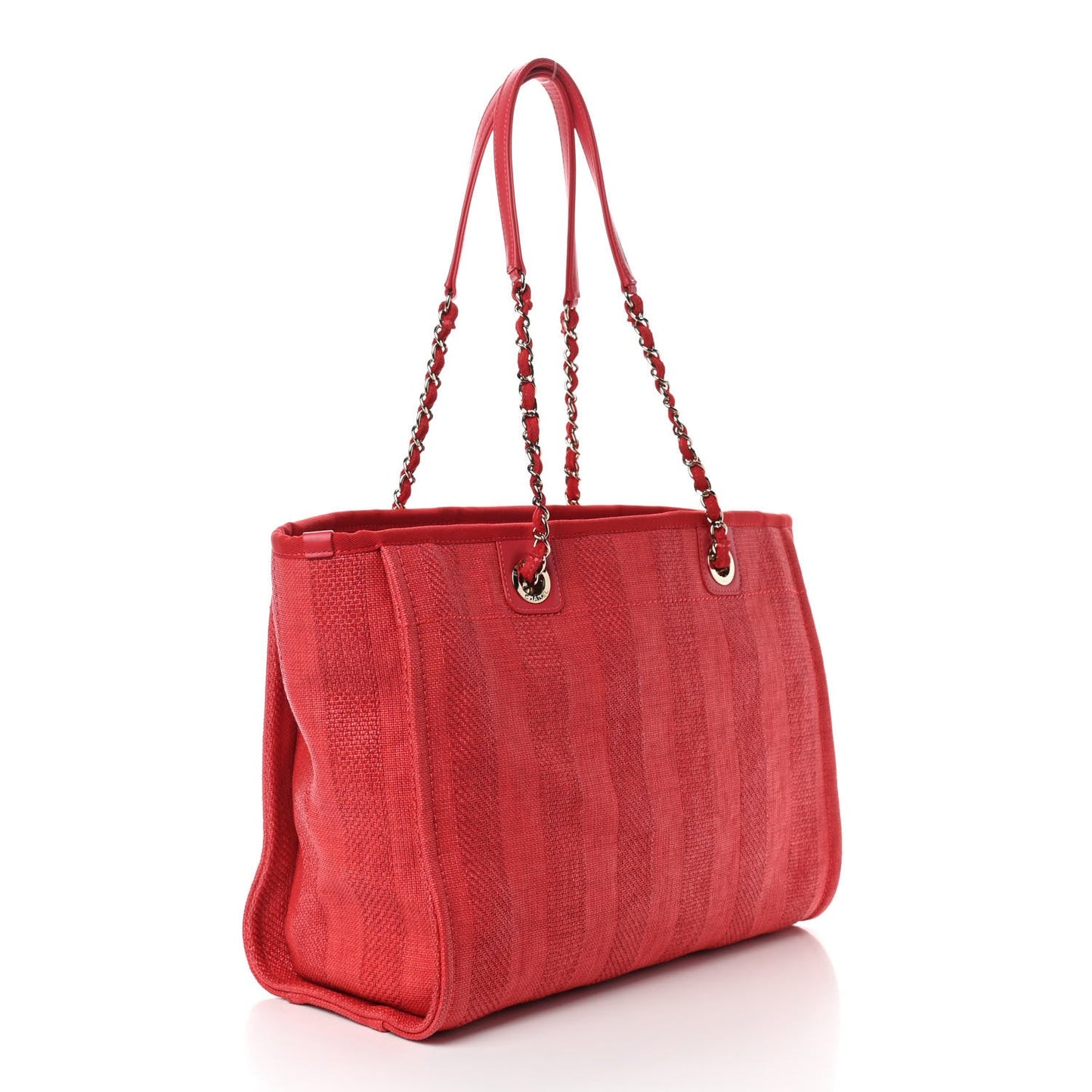 Luxury Chanel Mixed Fibers Striped Deauville Tote