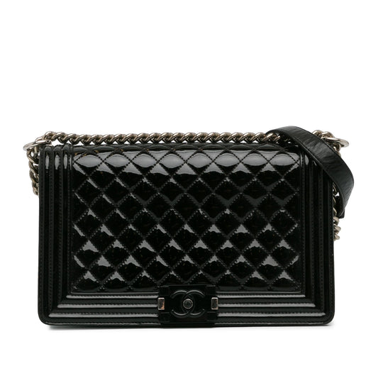 Luxury Chanel New Medium Patent Boy Flap (SHG-qryhXJ)