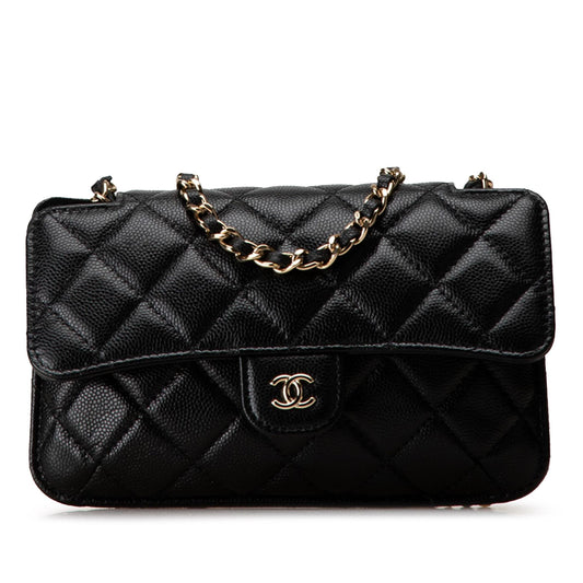 Chanel Nylon Graffiti Foldable Shopping Tote in Caviar Flap (SHG-HcnFTW)