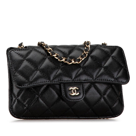 Chanel Nylon Graffiti Foldable Shopping Tote in Caviar Flap (SHG-HcnFTW)