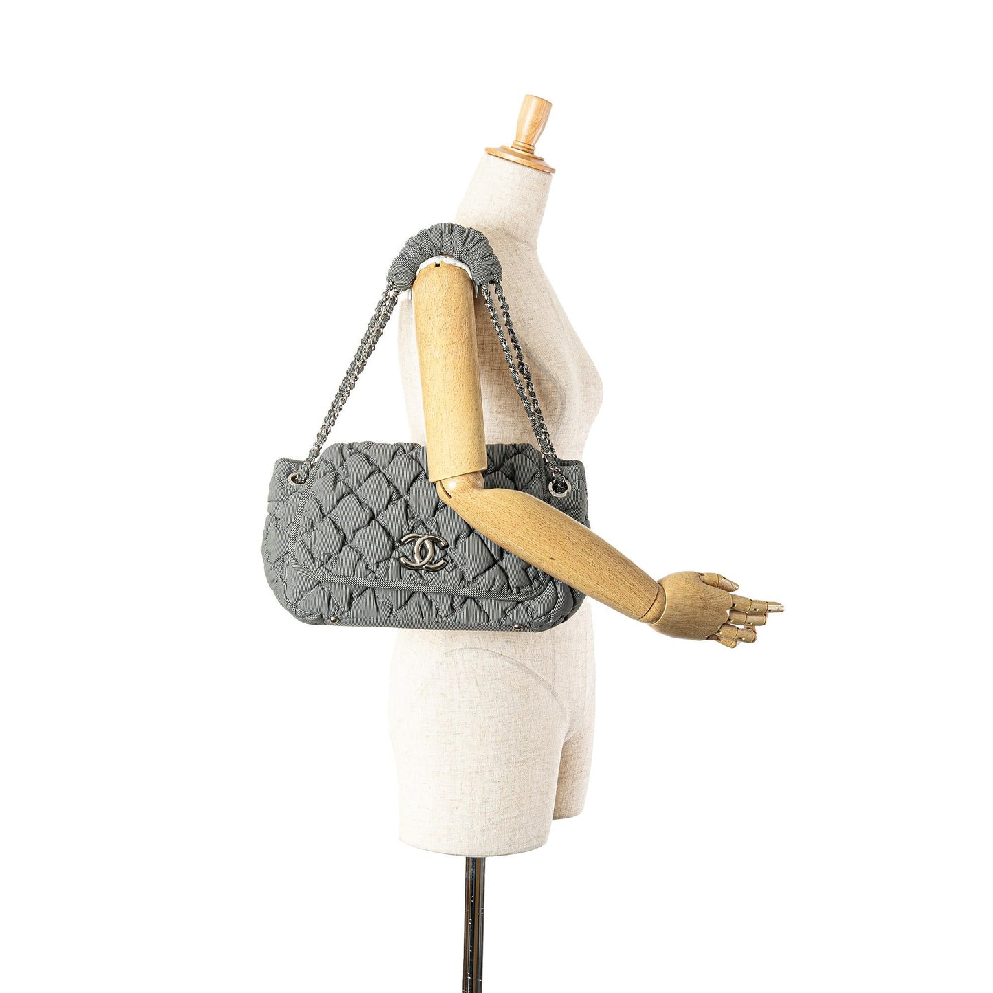 Chanel Nylon Quilted Bubble Accordion Chain Flap (SHG-cwY1i5)