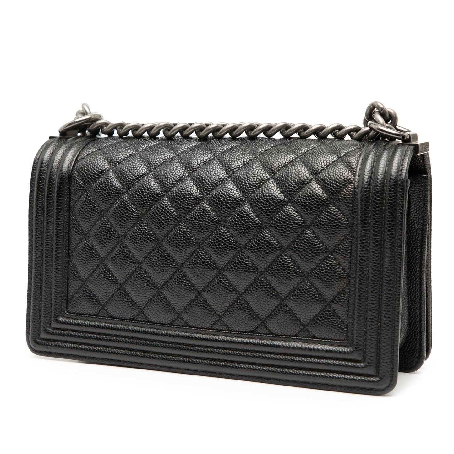 Chanel Old Medium Quilted Caviar Boy Flap
