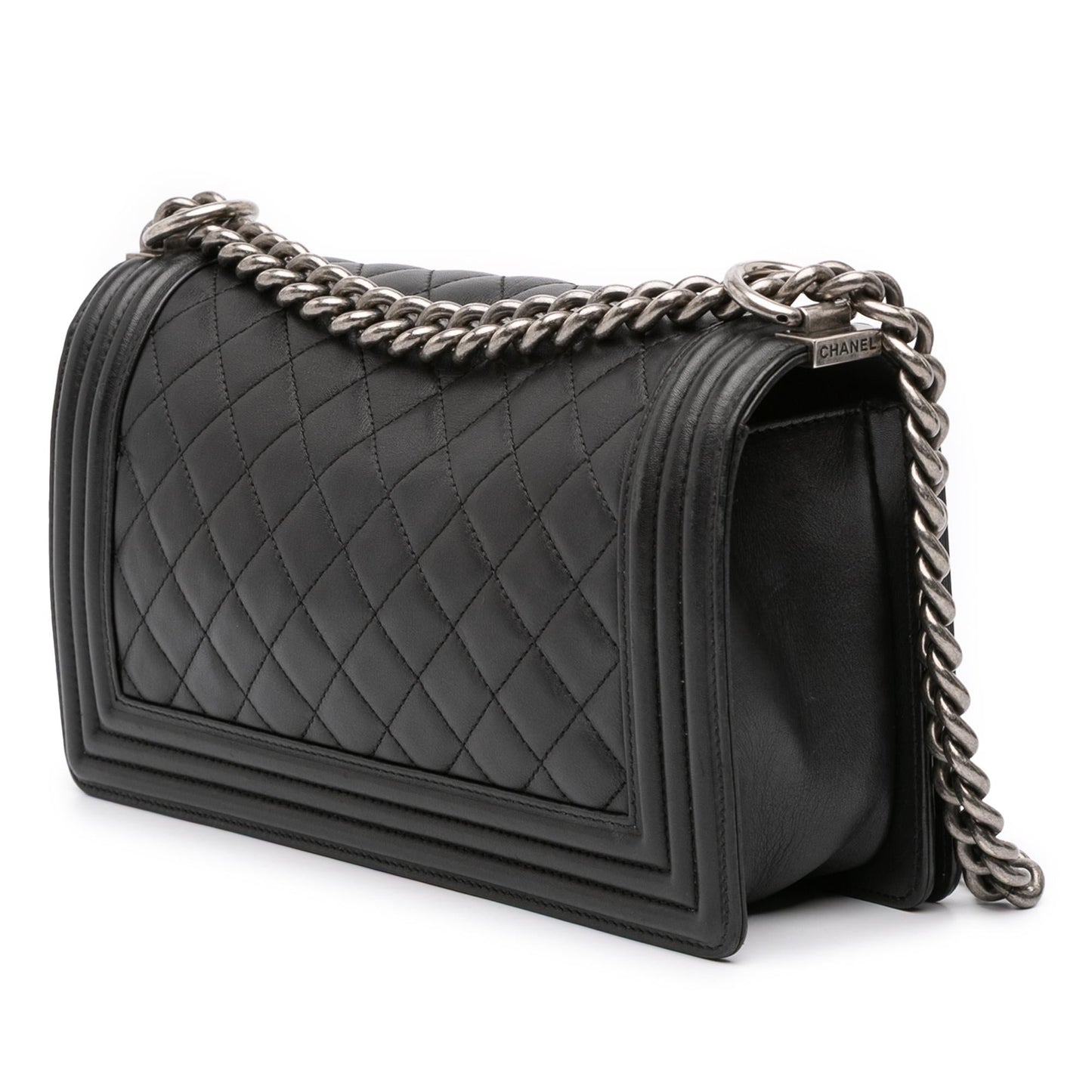 Chanel Old Medium Quilted Lambskin Boy Flap