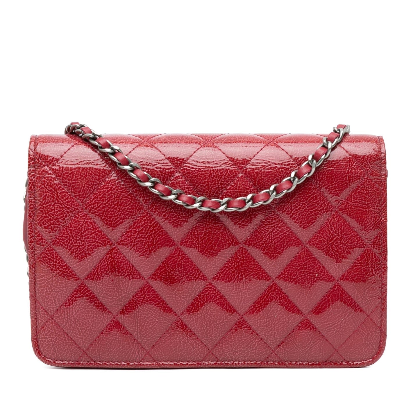 Luxury Chanel Paris Dallas CC Patent Goatskin Wallet on Chain (SHG-vrlUi1)