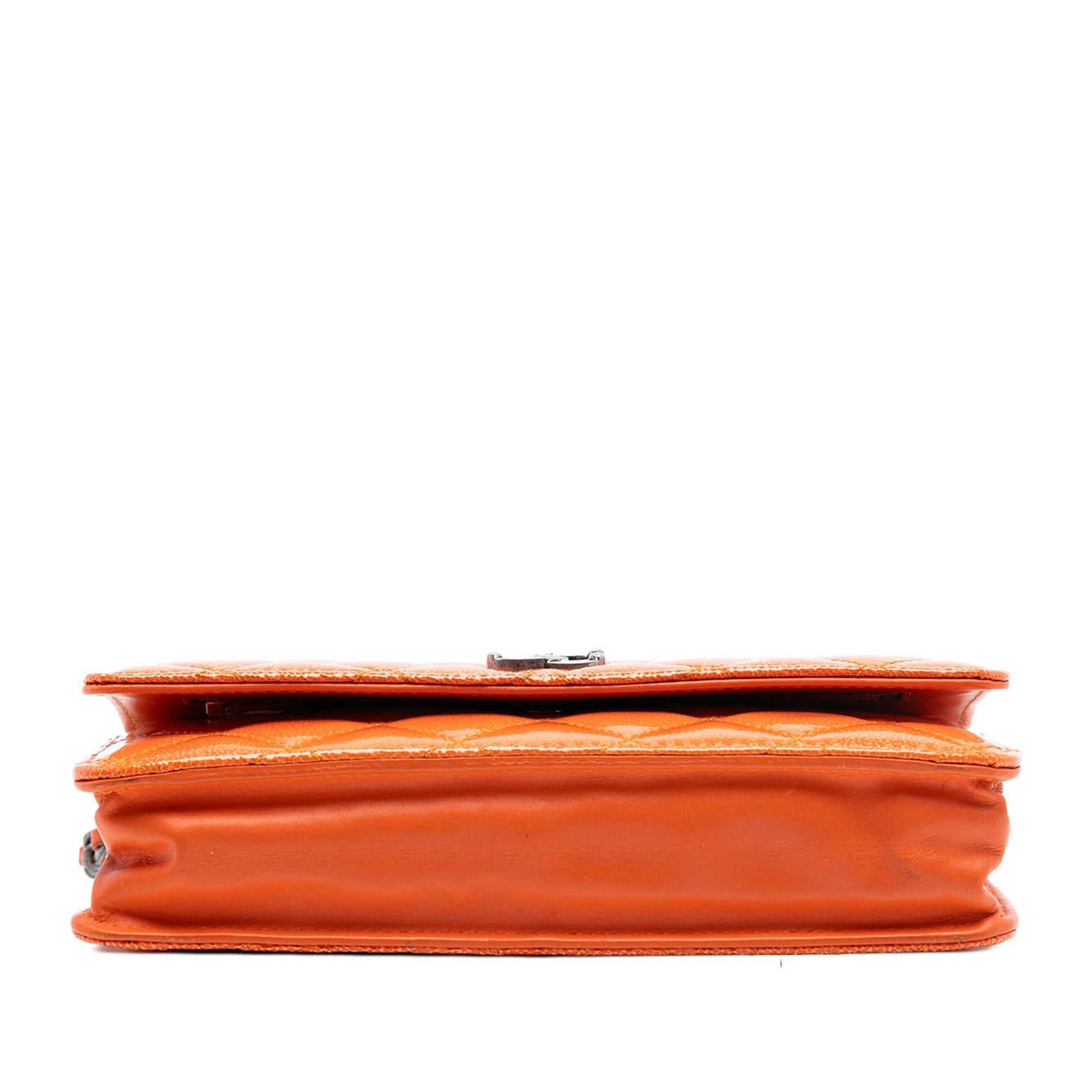 Chanel Paris Dallas CC Quilted Patent Goatskin Wallet on Chain