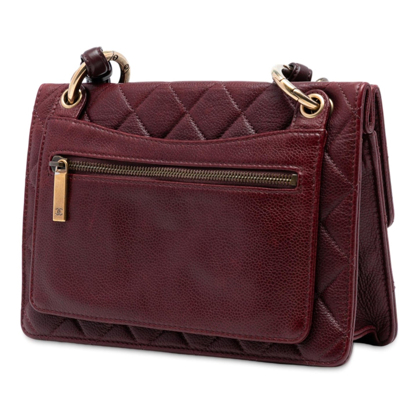 Chanel Paris Edinburgh Quilted Caviar Retro Class Flap