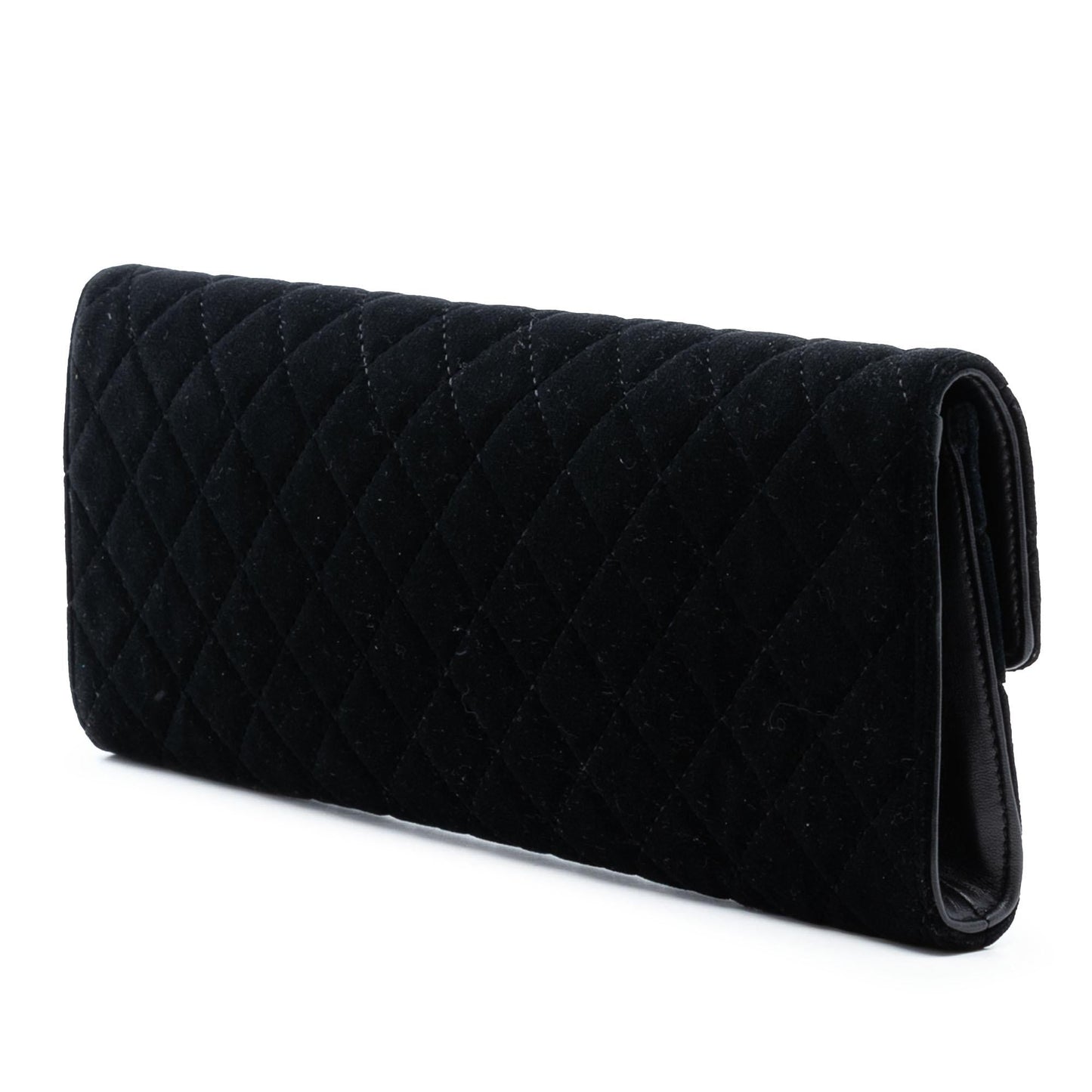Chanel Paris Hamburg Quilted Velvet Clutch