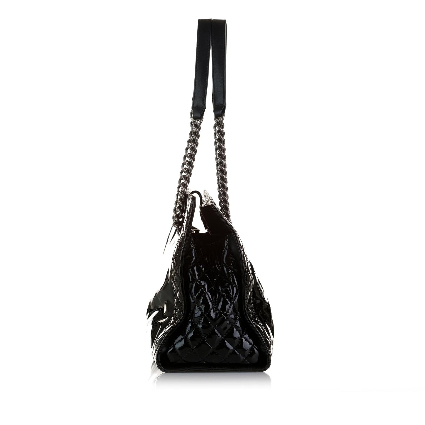 Luxury Chanel Patent Boy Reverso Shopping Tote (SHG-hSjbqX)