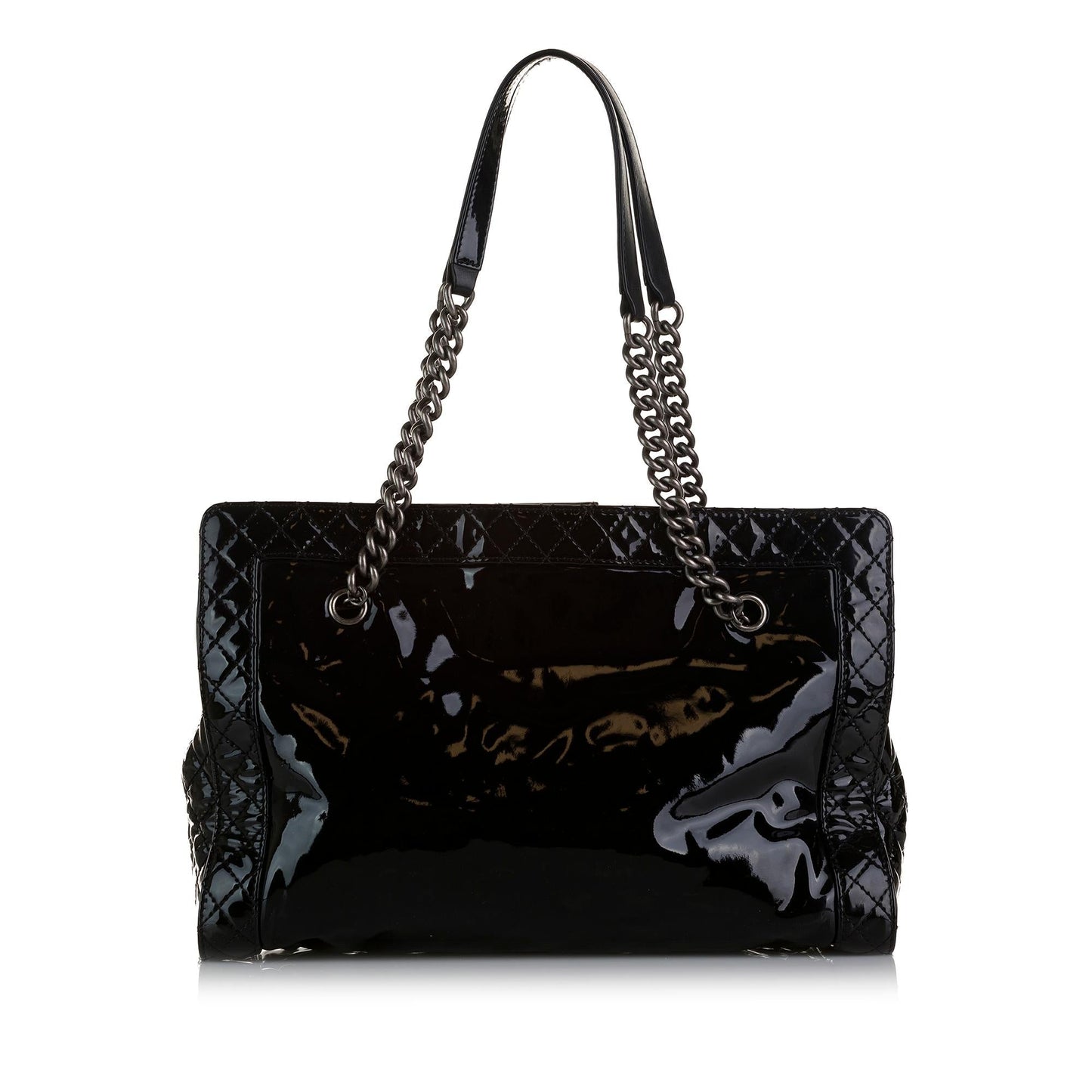 Luxury Chanel Patent Boy Reverso Shopping Tote (SHG-hSjbqX)