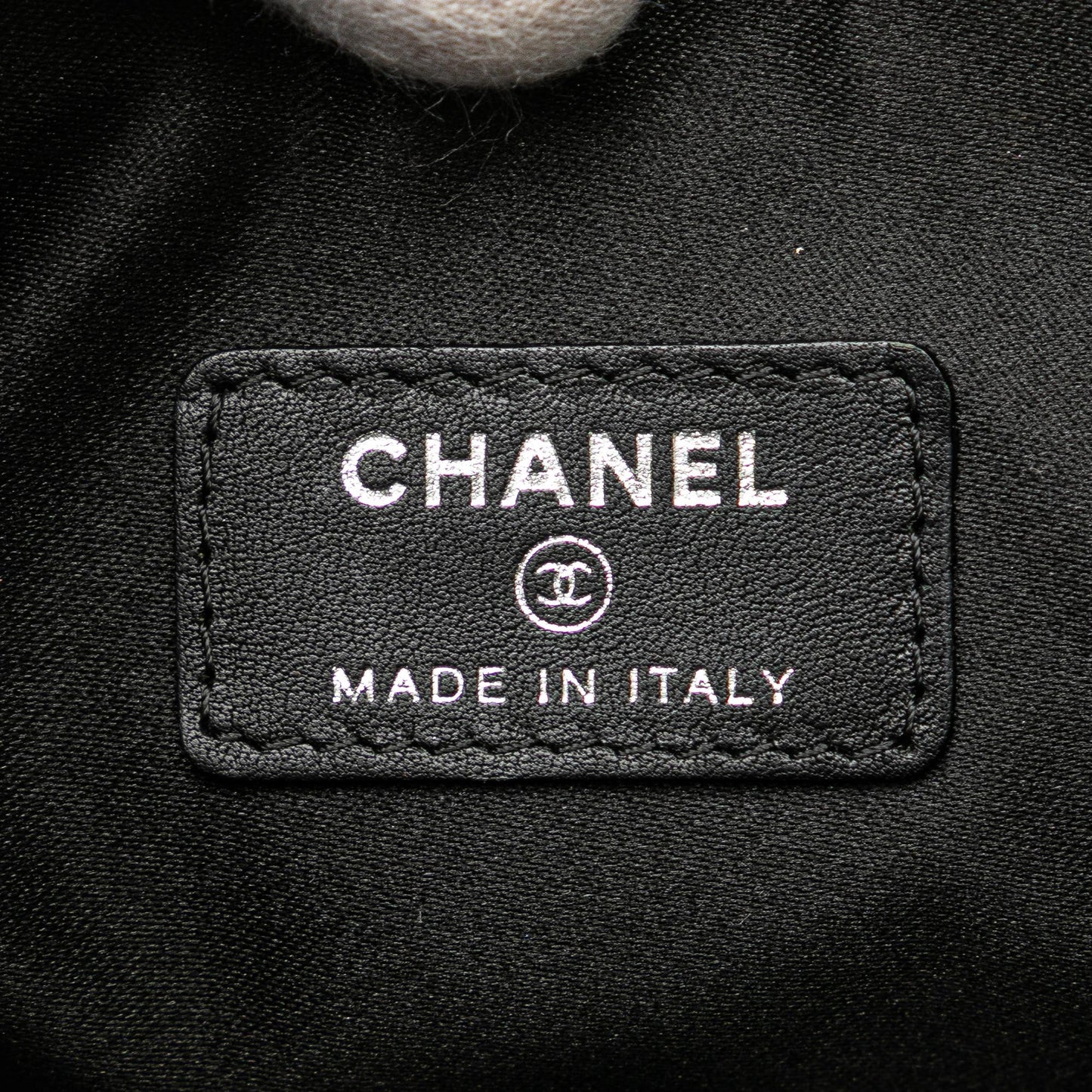 Chanel Patent Camellia Cosmetic Pouch