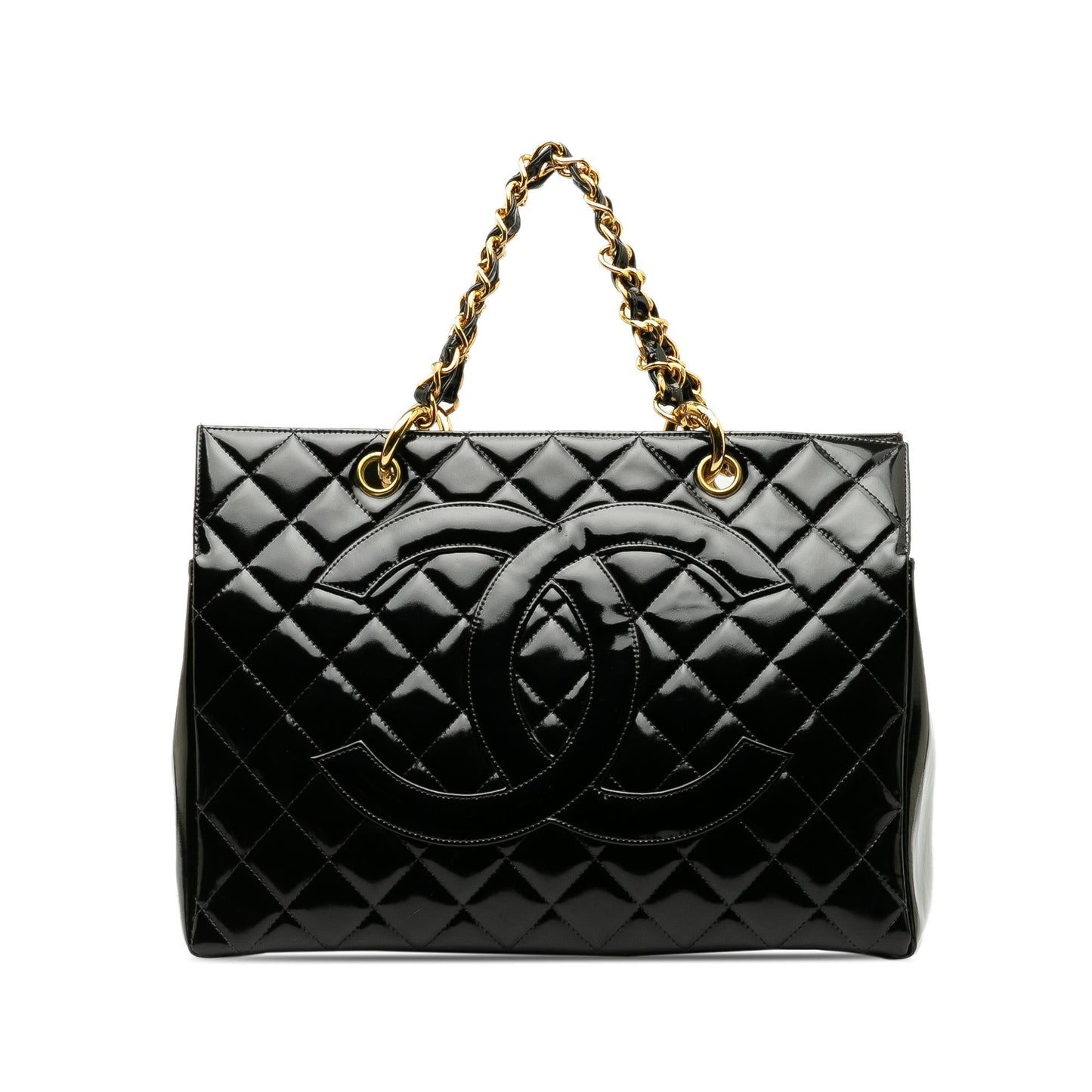Luxury Chanel Patent Grand Shopping Tote (SHG-QBf2Cd)