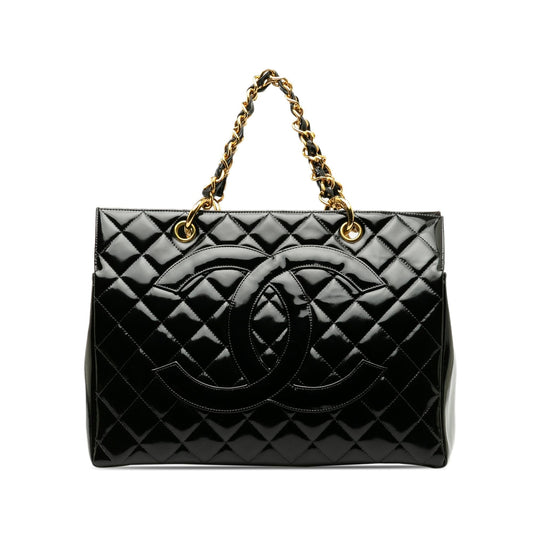 Luxury Chanel Patent Grand Shopping Tote (SHG-QBf2Cd)