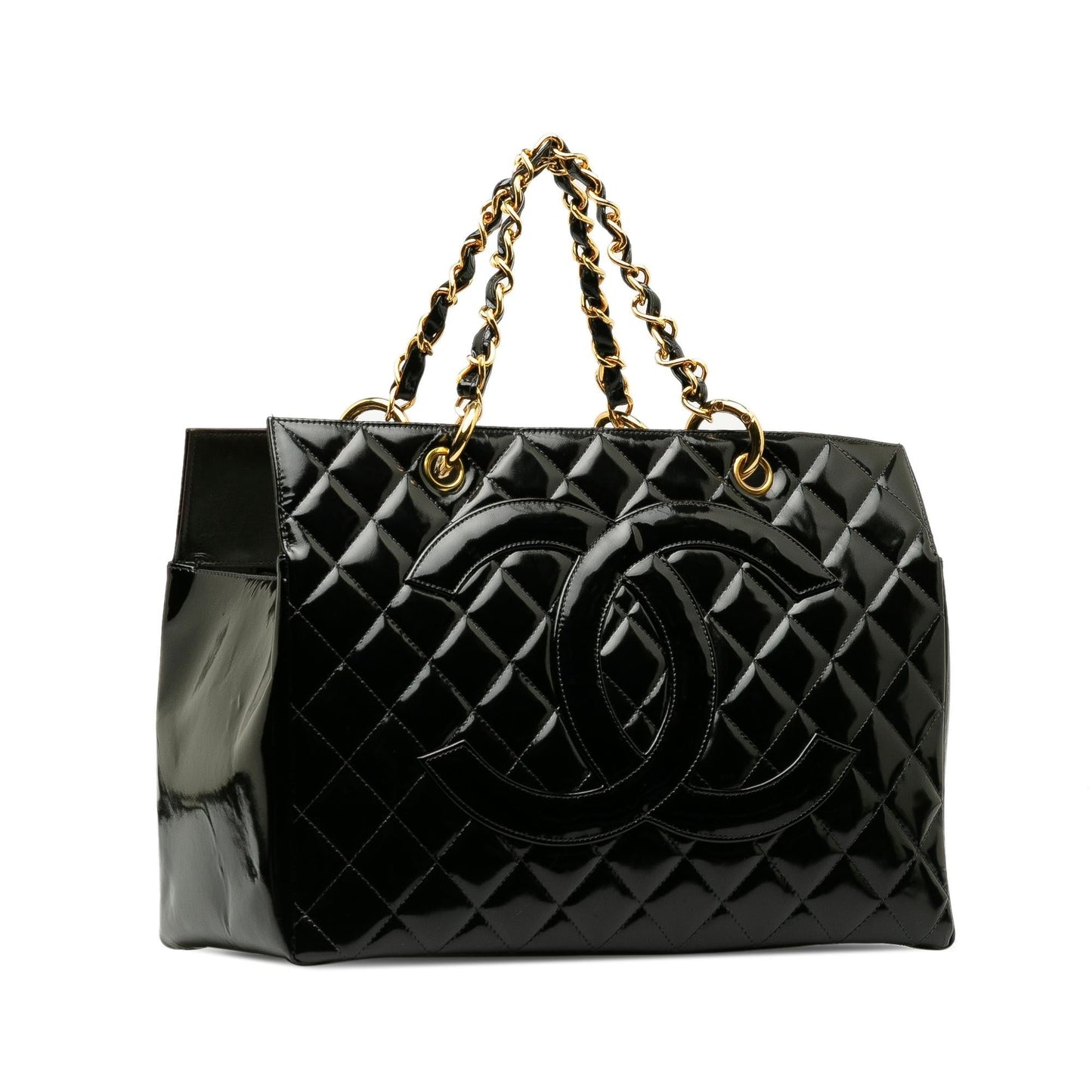 Luxury Chanel Patent Grand Shopping Tote (SHG-QBf2Cd)