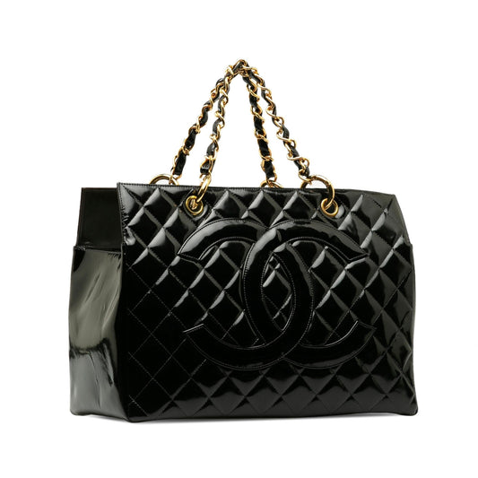 Luxury Chanel Patent Grand Shopping Tote (SHG-QBf2Cd)