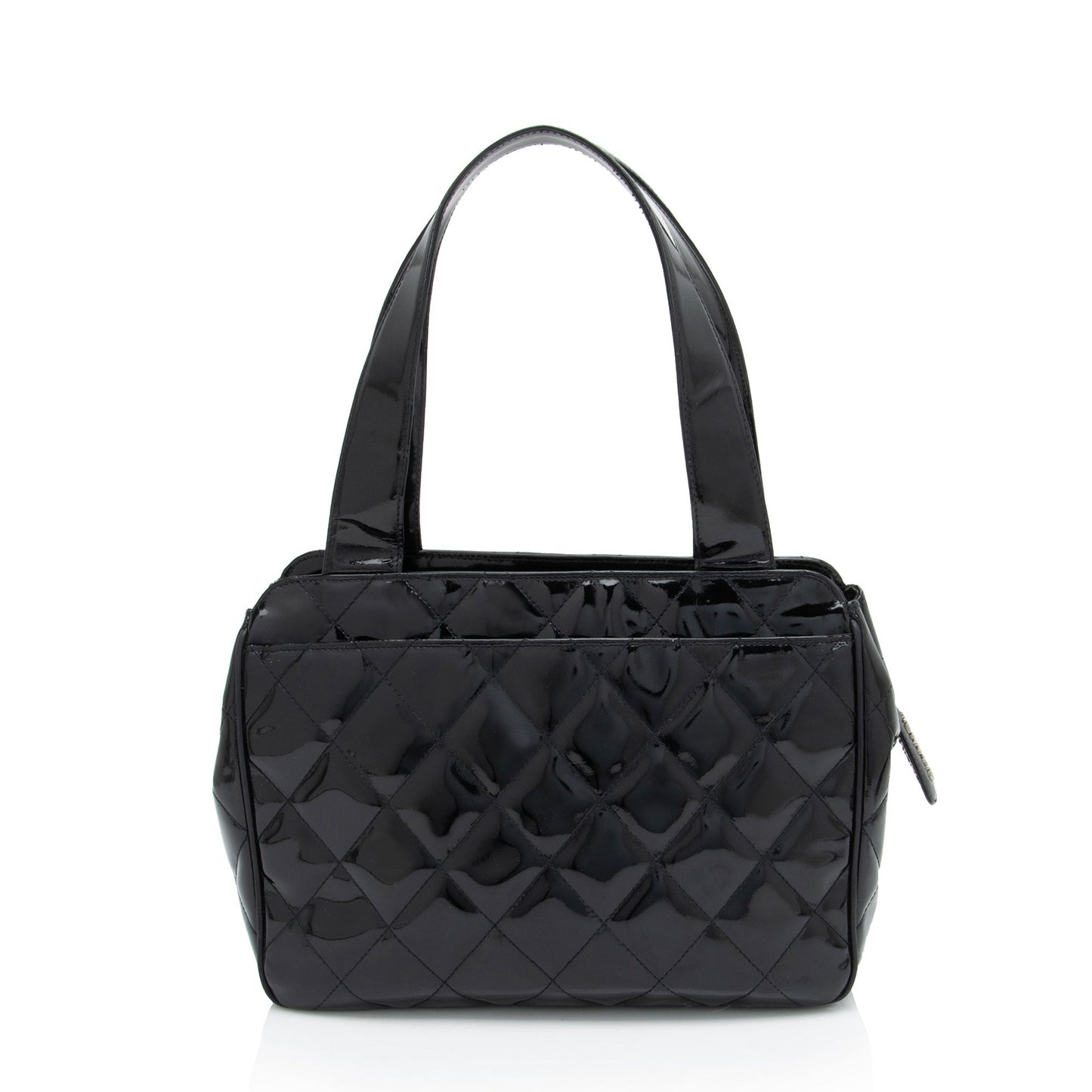 Luxury Chanel Vintage Patent Leather CC Bowling Bag (SHF-S9yHE9)