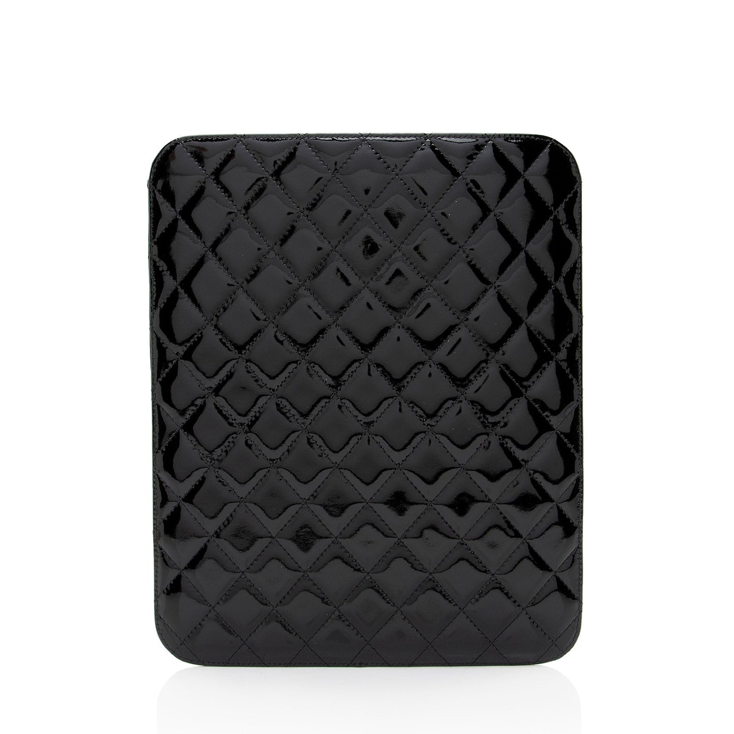 Luxury Chanel Patent Leather CC Brilliant iPad Case (SHF-erdd74)