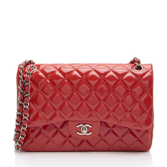 Luxury Chanel Patent Leather Classic Jumbo Double Flap Bag (SHF-2aeN2O)