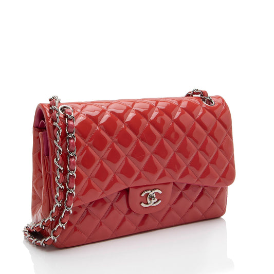 Luxury Chanel Patent Leather Classic Jumbo Double Flap Bag (SHF-2aeN2O)