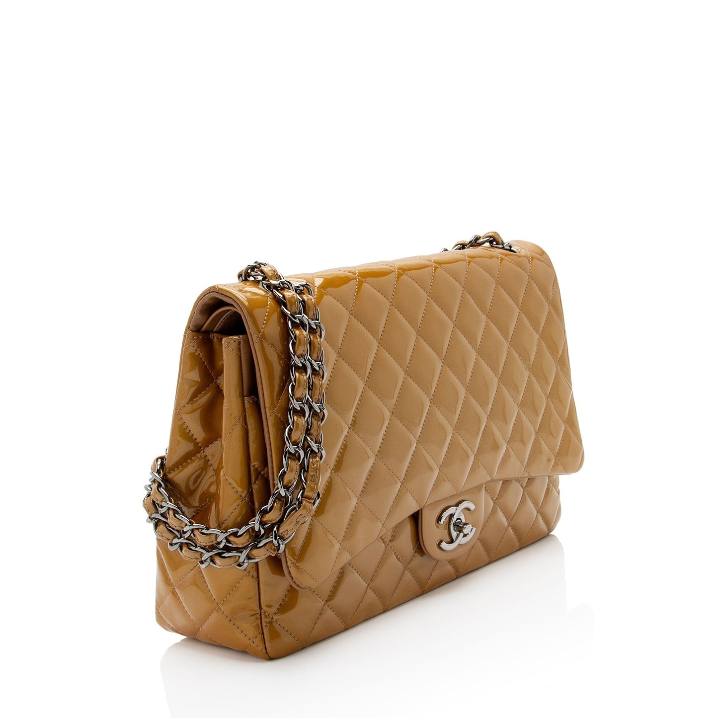 Luxury Chanel Patent Leather Classic Maxi Double Flap Bag (SHF-If9V1h)