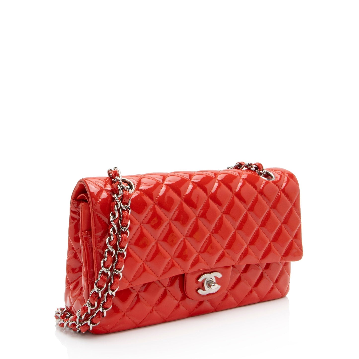 Luxury Chanel Patent Leather Classic Medium Double Flap Bag (SHF-N0PJ3H)