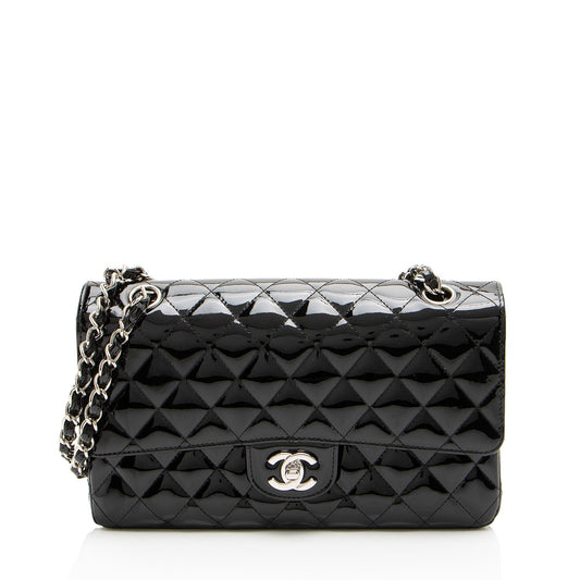 Luxury Chanel Patent Leather Classic Medium Double Flap Bag (SHF-XaMpG8)