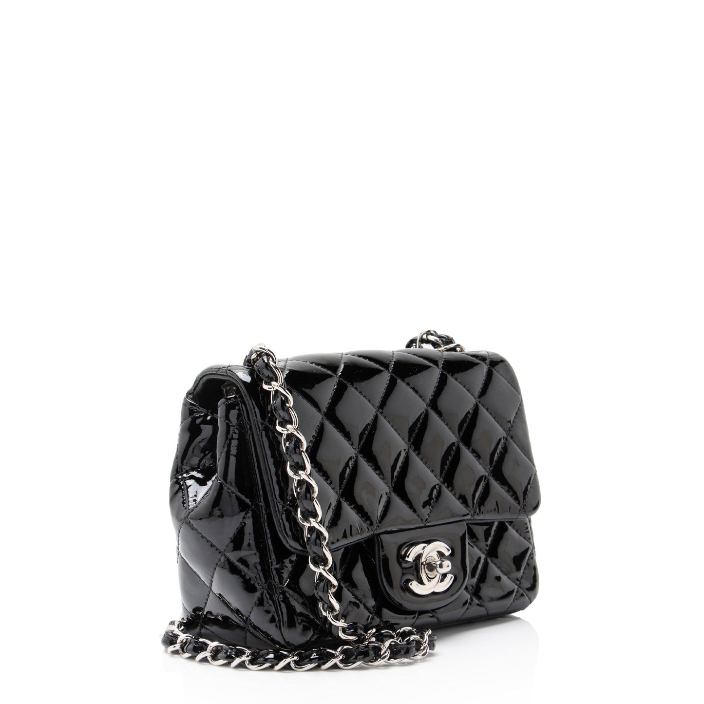 Chanel Patent Leather Classic Square Mini Flap Bag