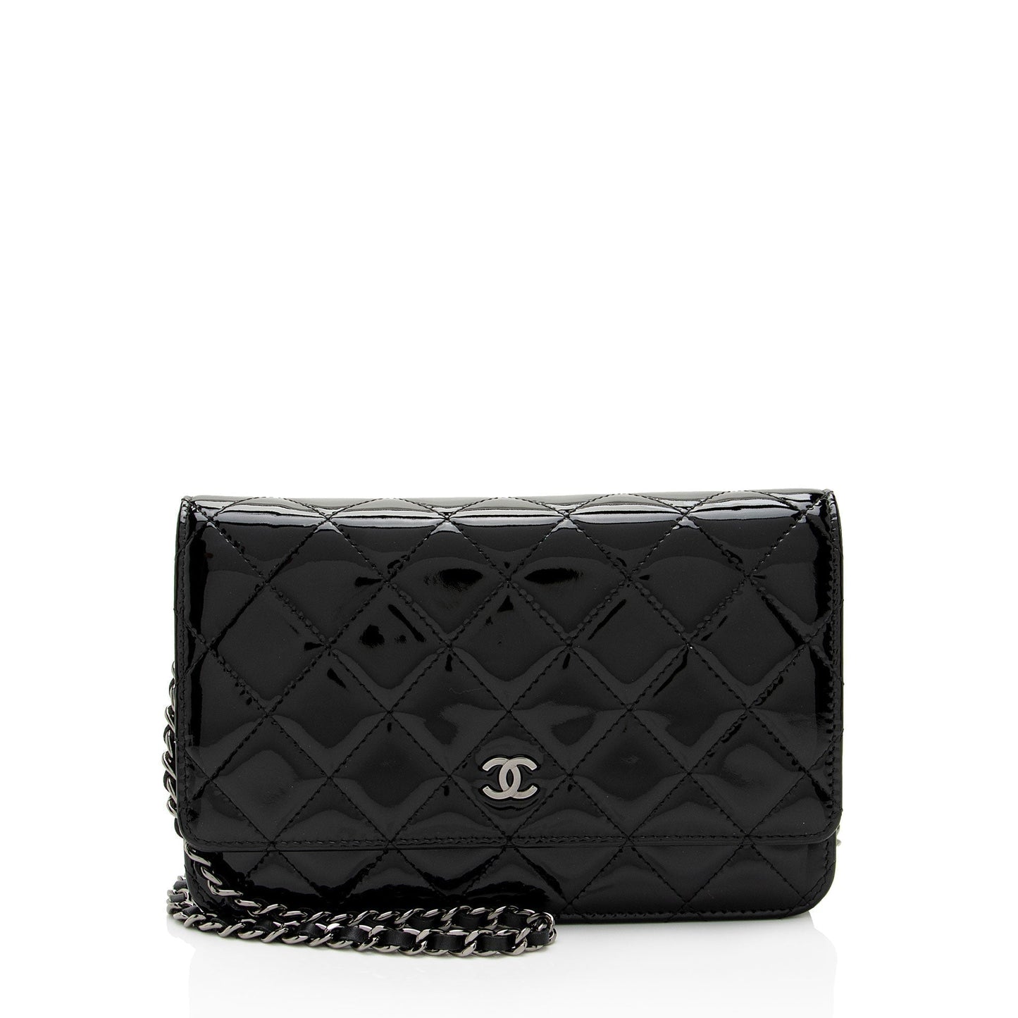 Luxury Chanel Patent Leather Classic Wallet on Chain (SHF-8fowjN)