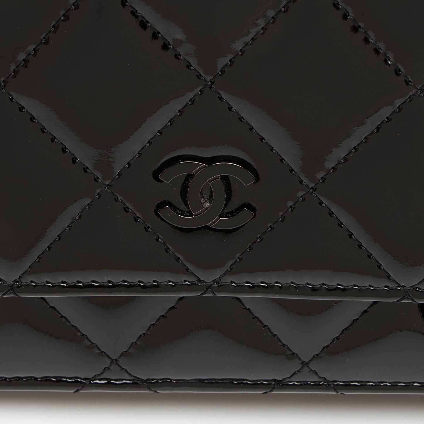 Chanel Patent Leather Classic Wallet on Chain