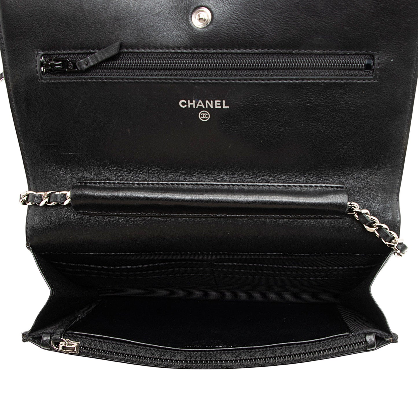 Chanel Patent Leather Classic Wallet on Chain