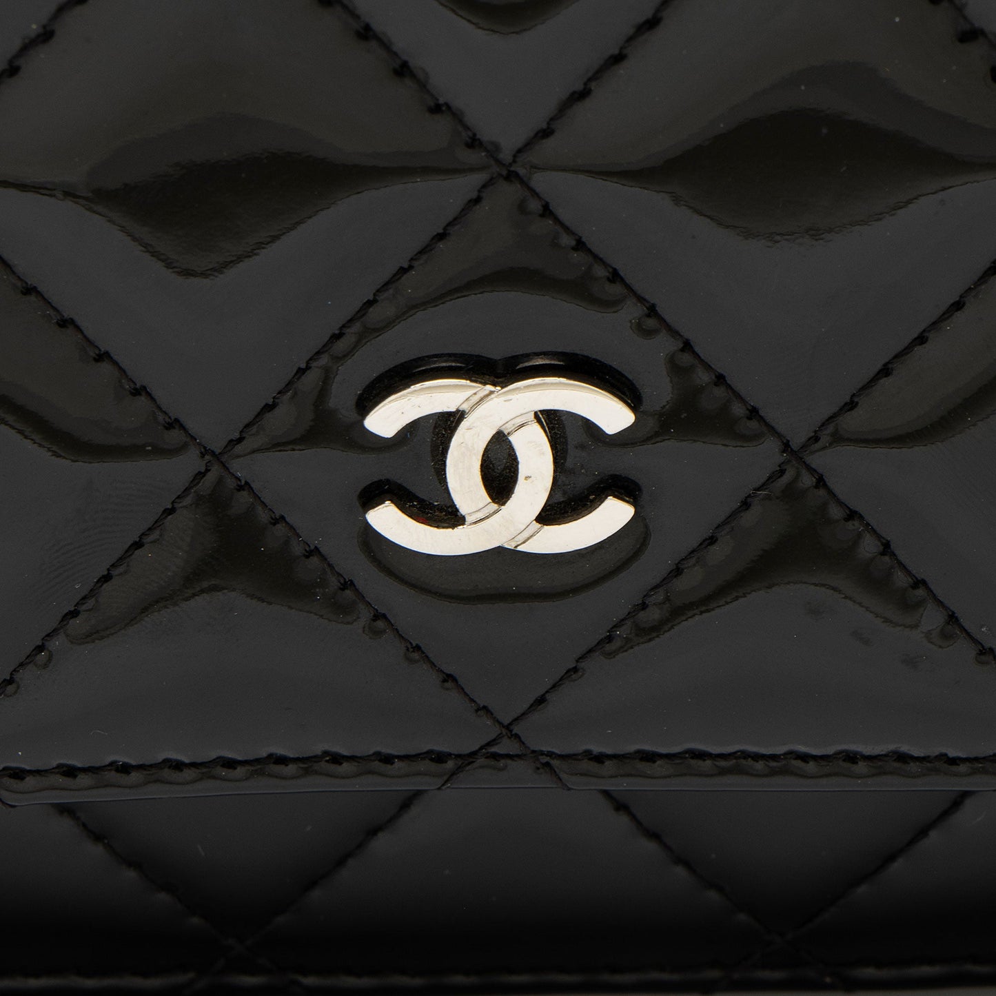 Chanel Patent Leather Classic Wallet on Chain