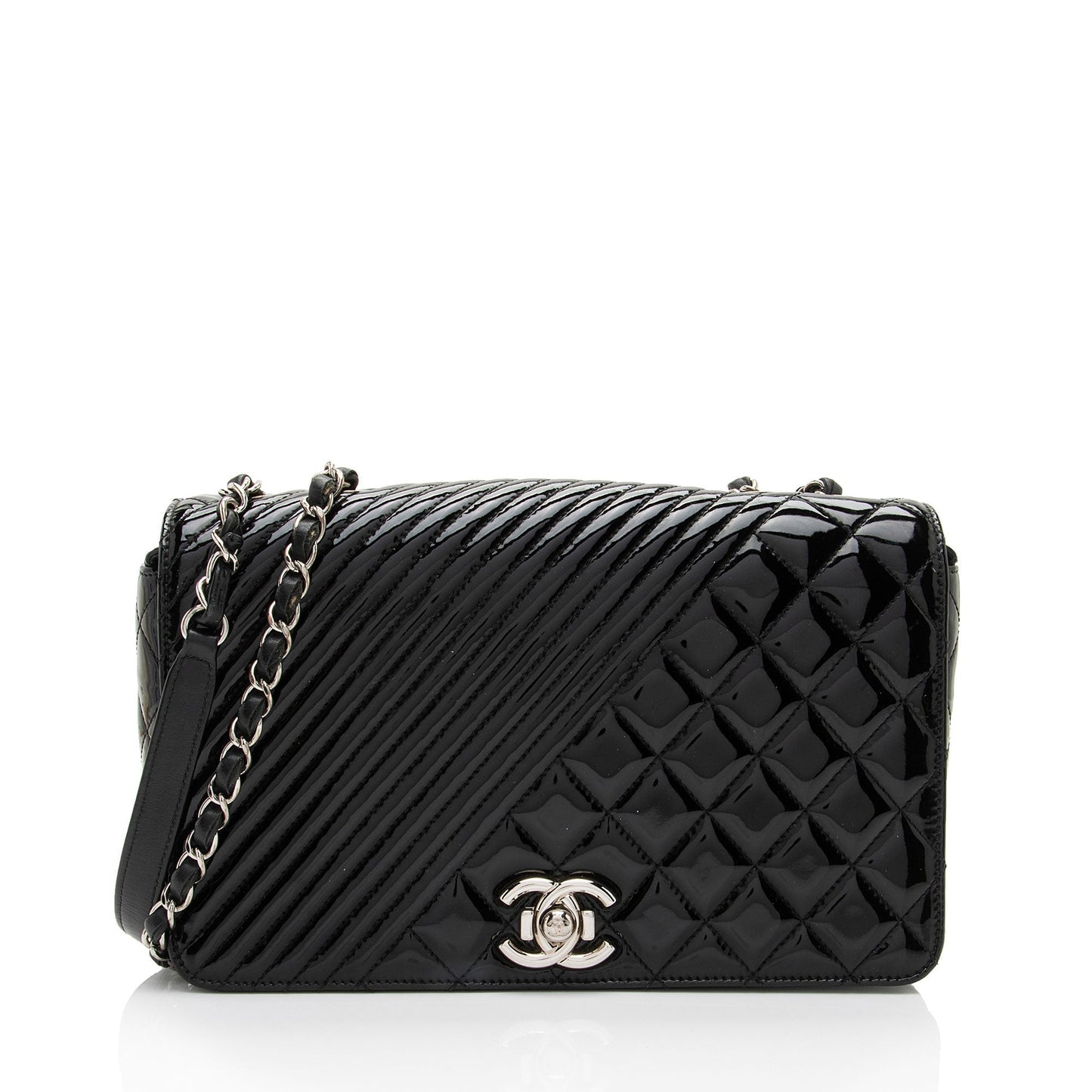 Luxury Chanel Patent Leather Coco Boy Medium Flap Bag (SHF-qtoszA)