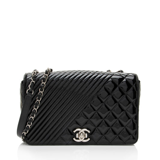 Luxury Chanel Patent Leather Coco Boy Medium Flap Bag (SHF-qtoszA)