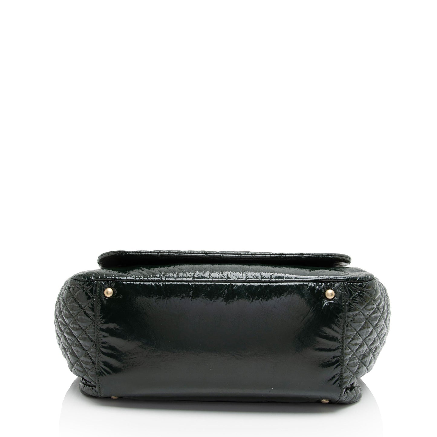 Luxury Chanel Patent Vinyl Rock and Chain Large Shoulder Bag (SHF-X1iQCV)