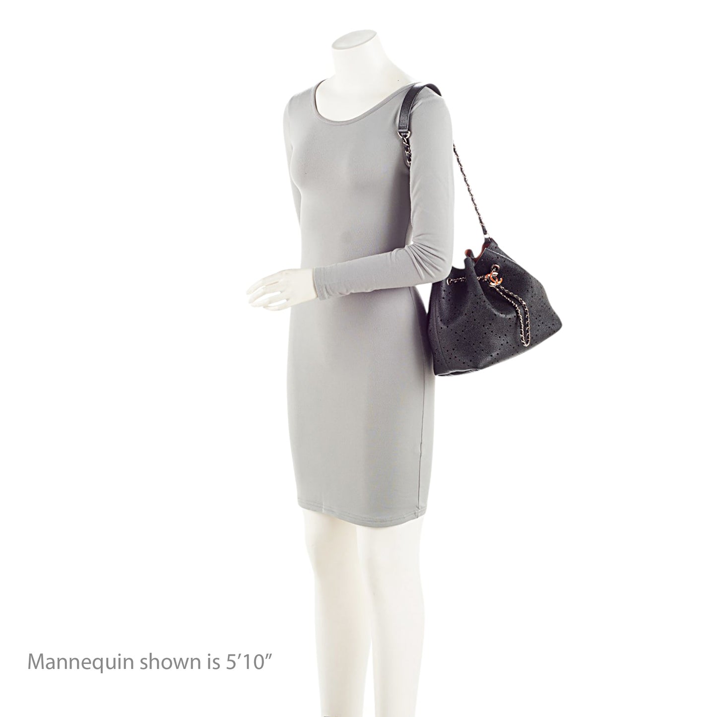 Chanel Perforated Caviar Leather Drawstring Bucket Bag