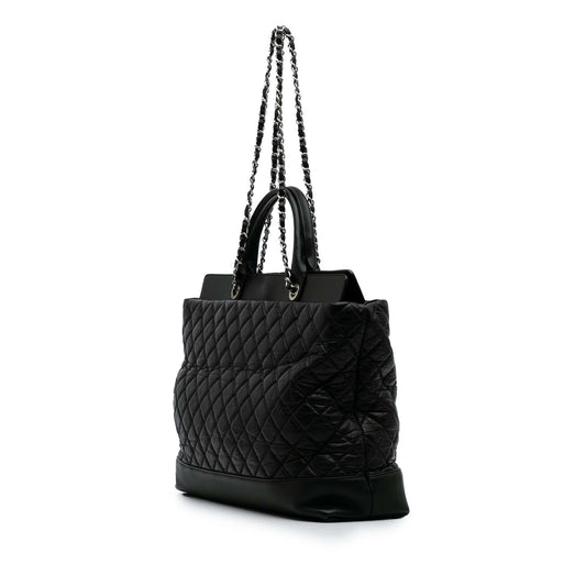 Chanel Quilted Aged Calfskin Be CC Shopper Tote