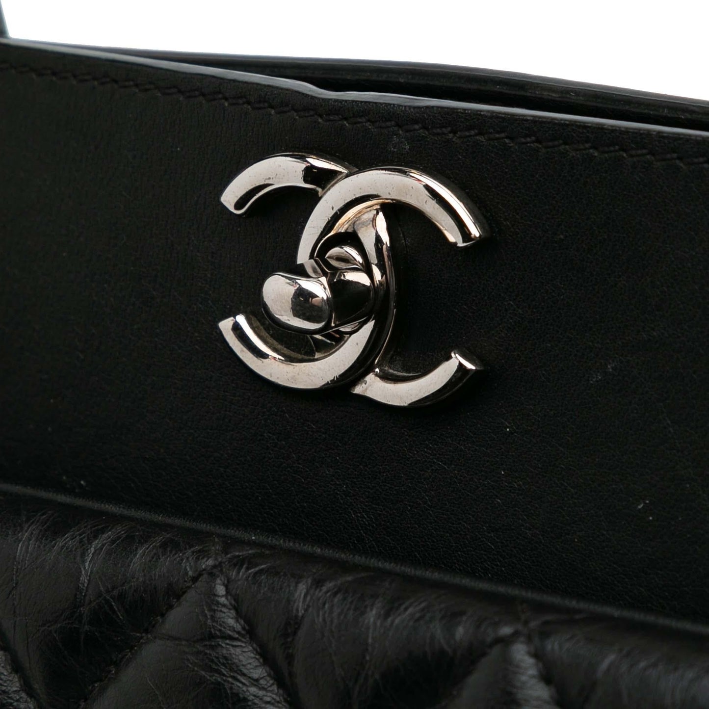 Chanel Quilted Aged Calfskin Be CC Shopper Tote