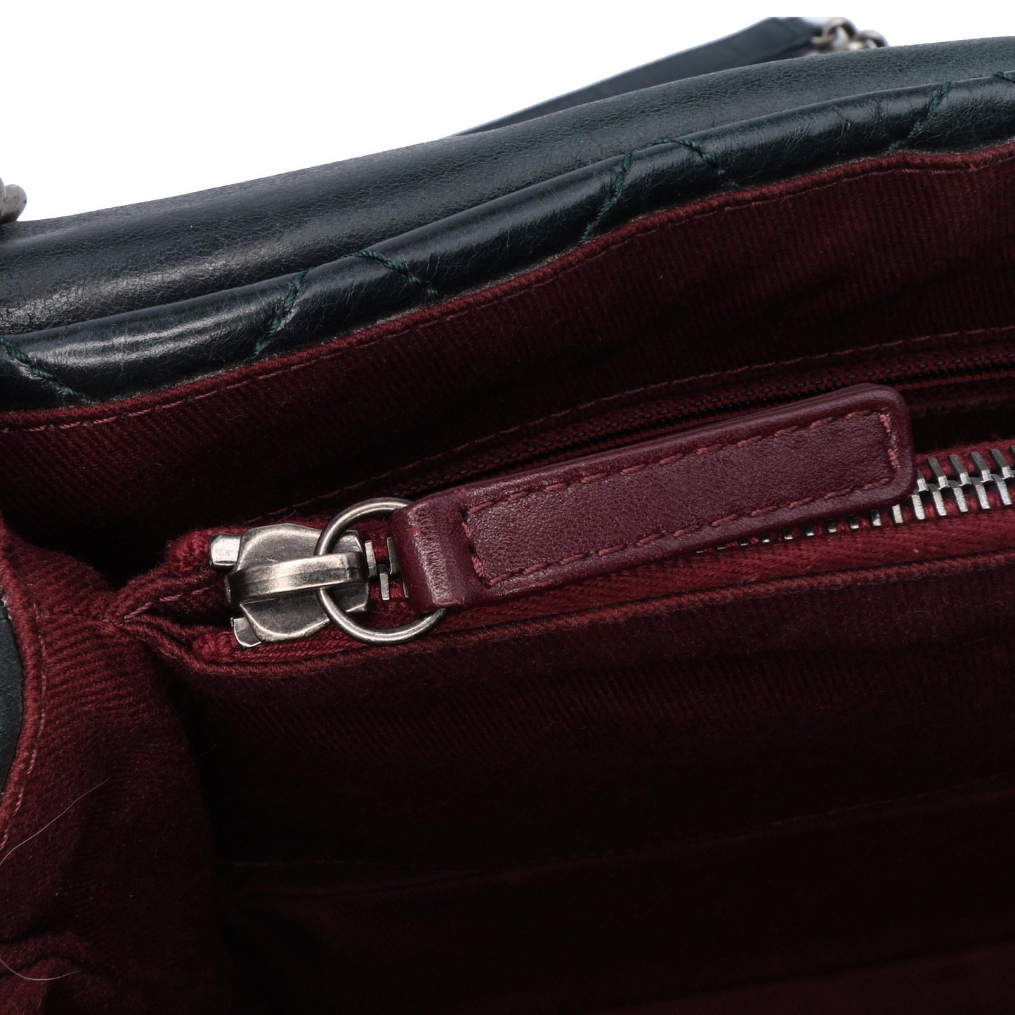 Chanel Quilted Aged Calfskin Logo Accordion Flap