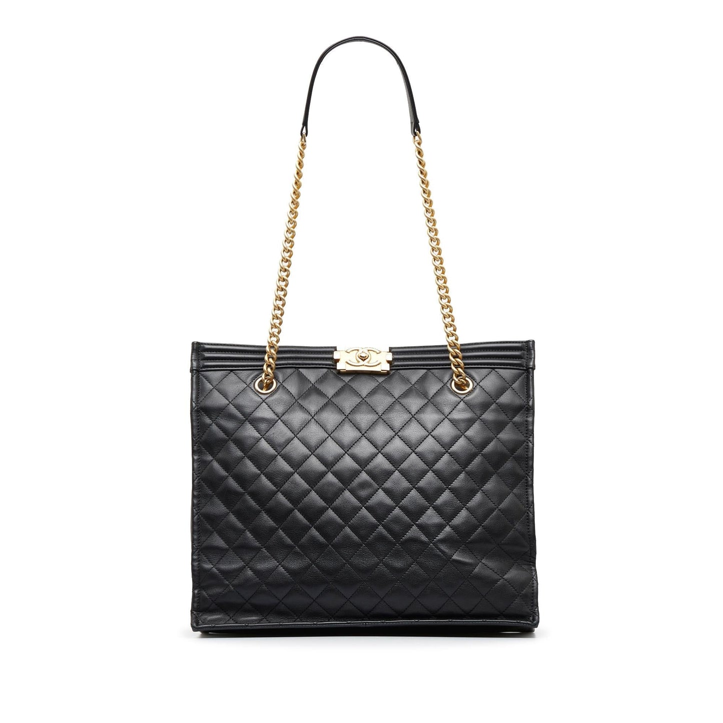 Luxury Chanel Quilted Boy Shopper Tote (SHG-8Epdbv)