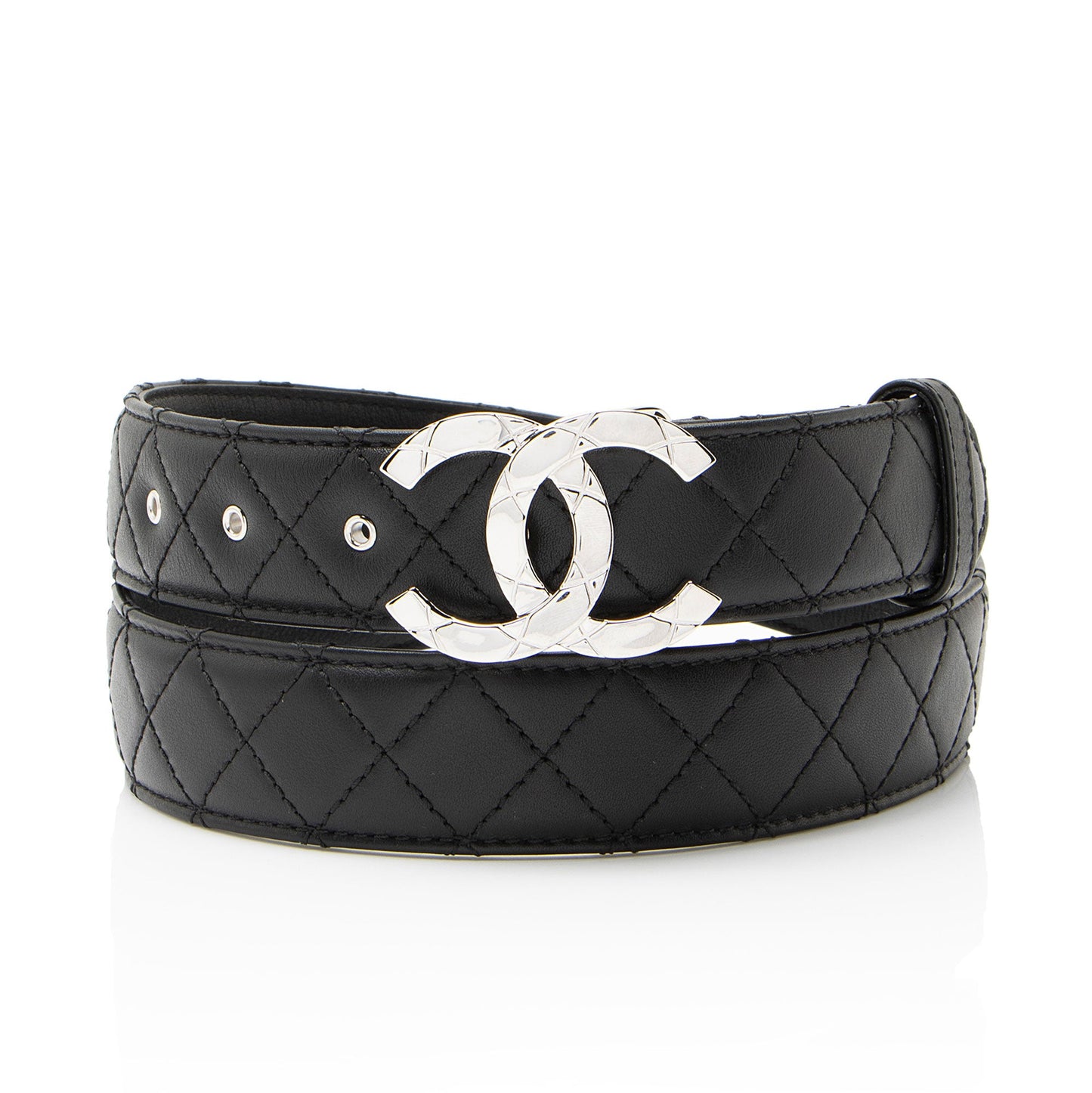 Chanel Quilted Calfskin CC Belt - Size 38 / 95