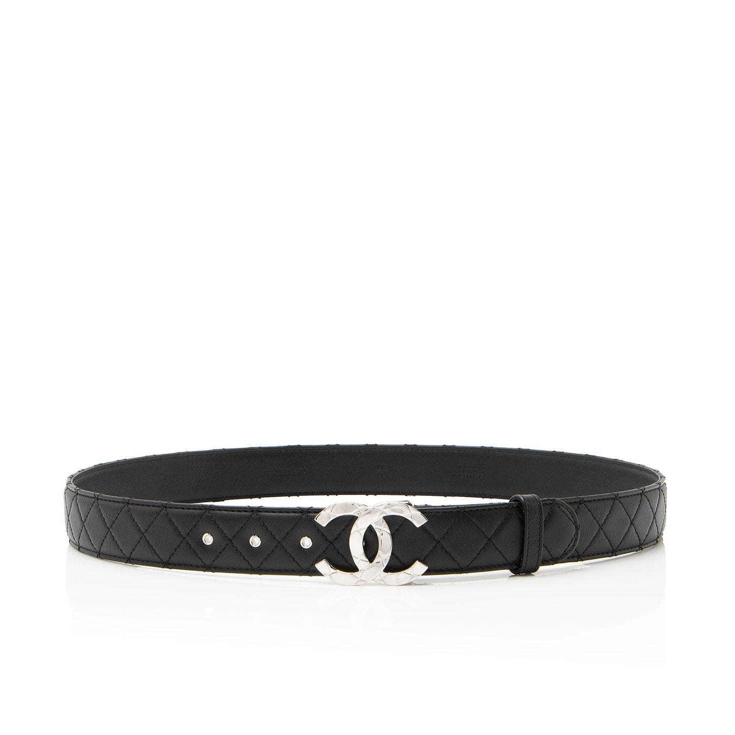 Chanel Quilted Calfskin CC Belt - Size 38 / 95