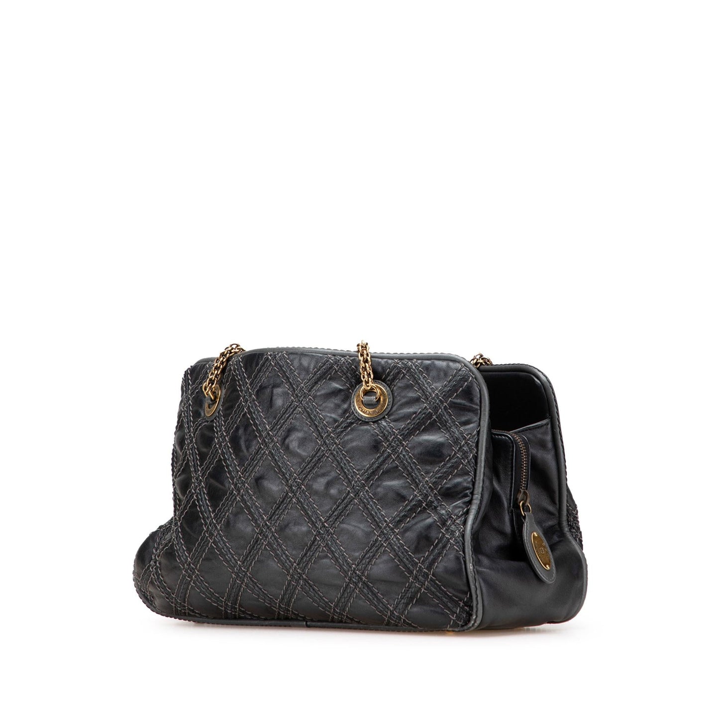 Chanel Quilted Calfskin Stitch Triptych Shoulder Bag