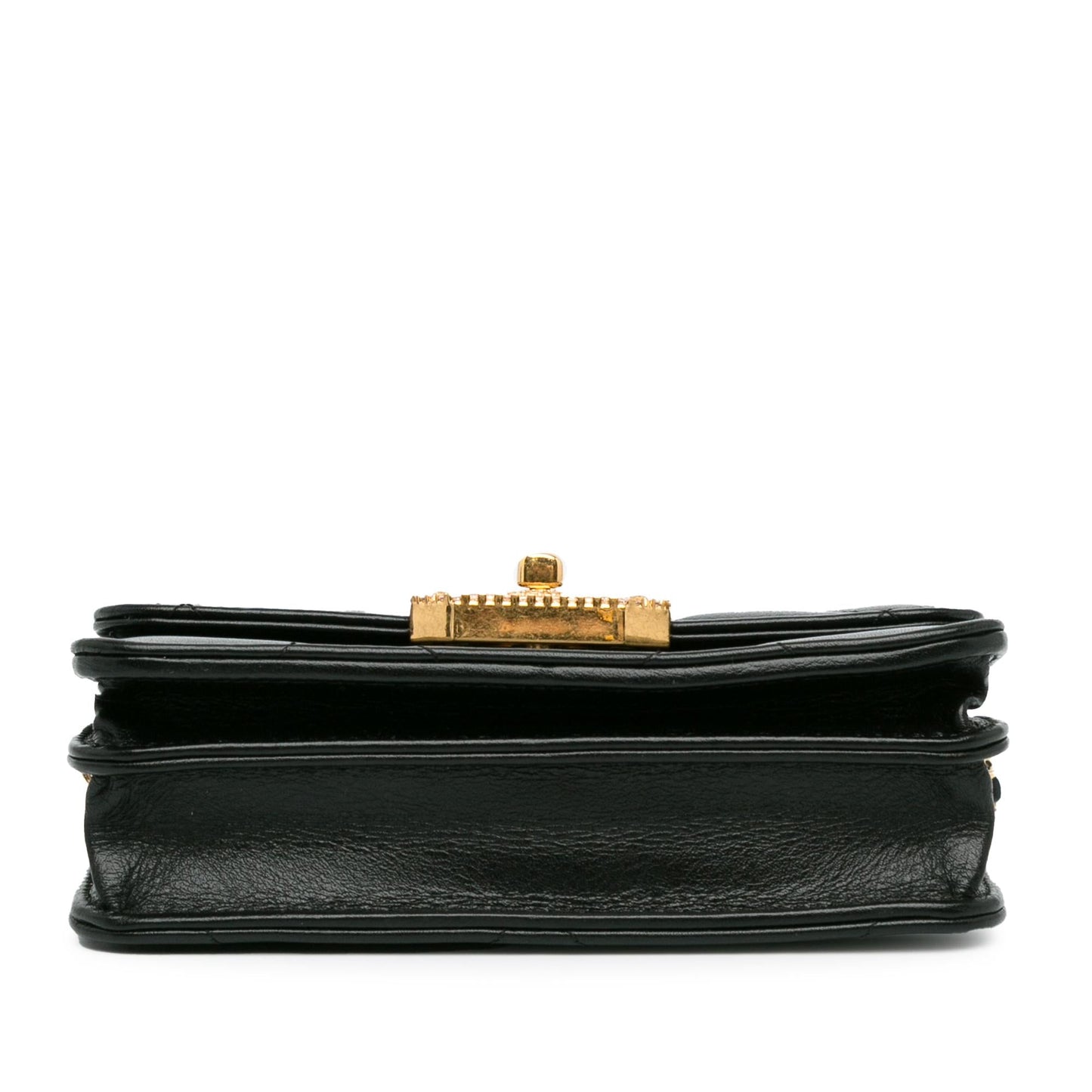 Chanel Quilted Calfskin Strass Clutch With Chain Flap